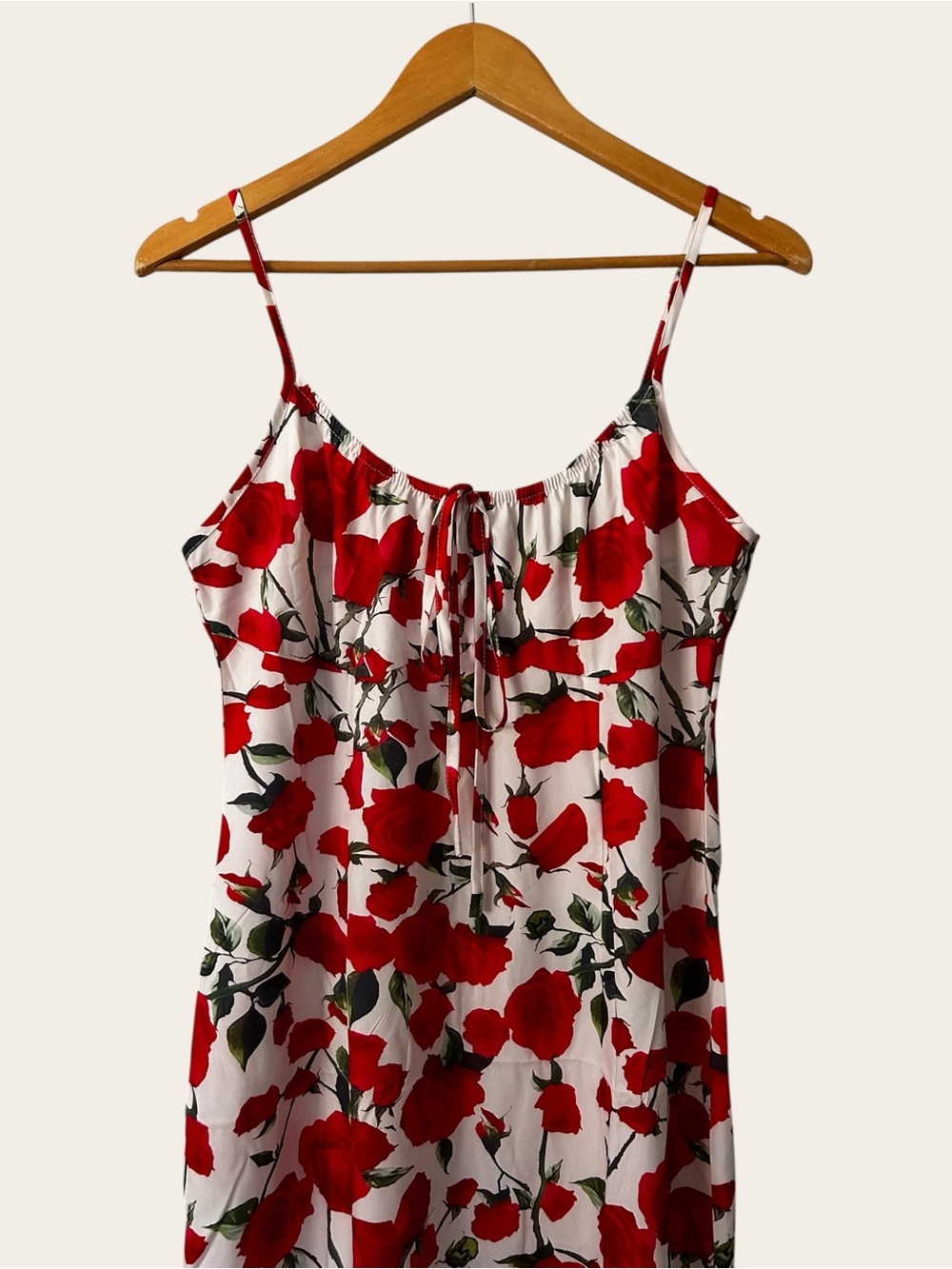 SHEIN Red & White Floral Slip Midi Dress - Picture 5 of 11